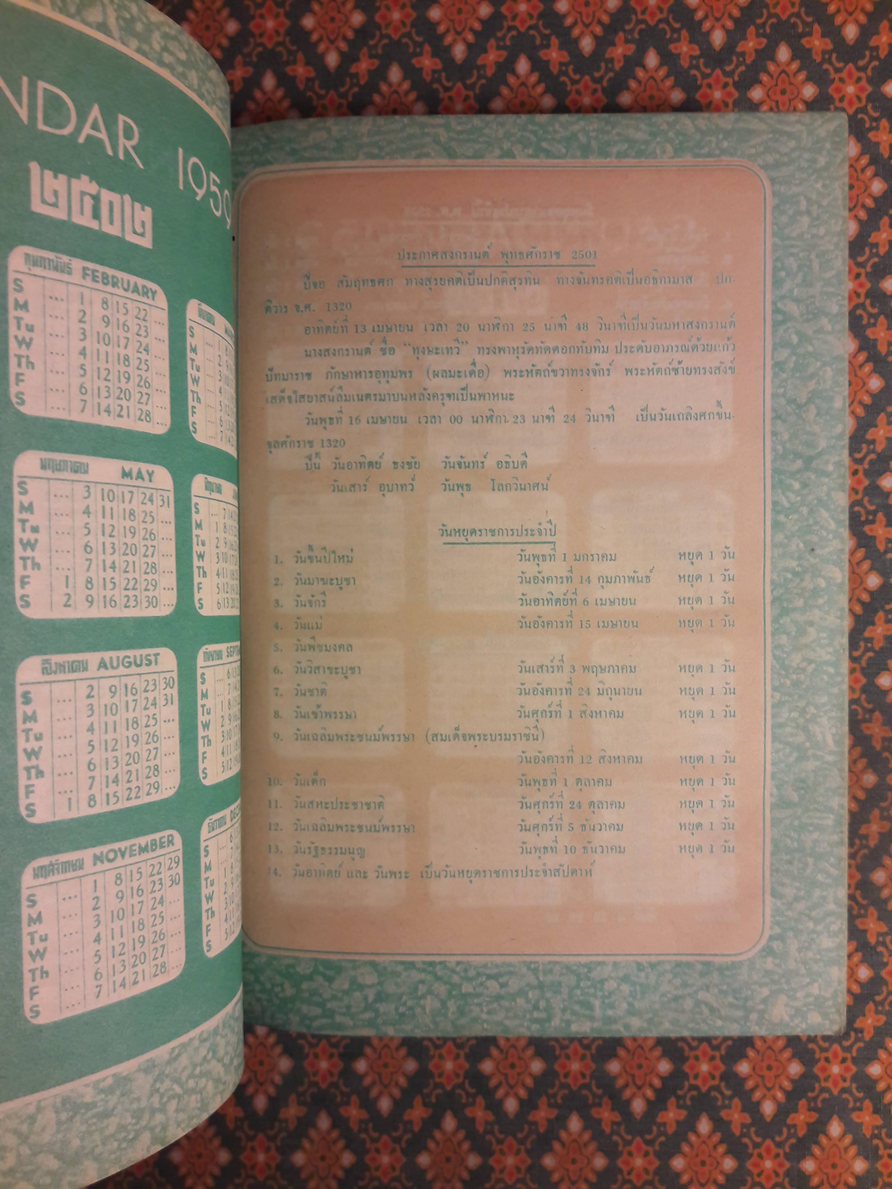 Popula Diary 1958