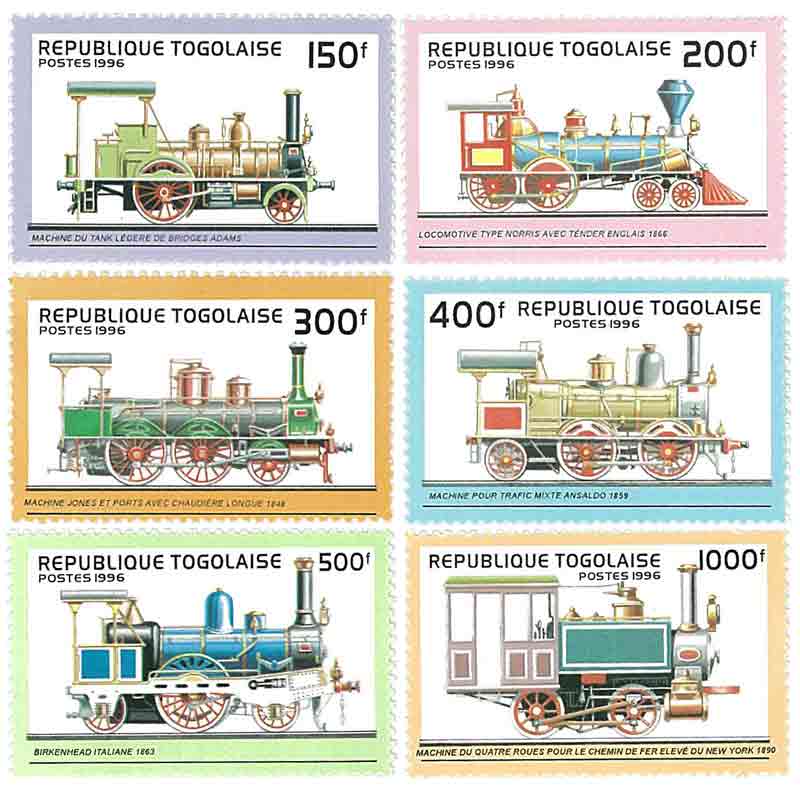 Togo Stamp, 1996 Train, Locomotive