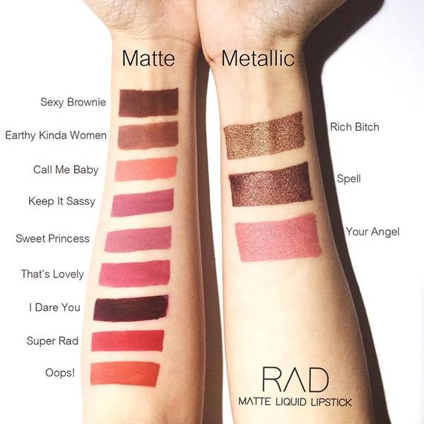 RAD matte liquid lipstick แร้ด ลิปสติก จาก น้ำชา