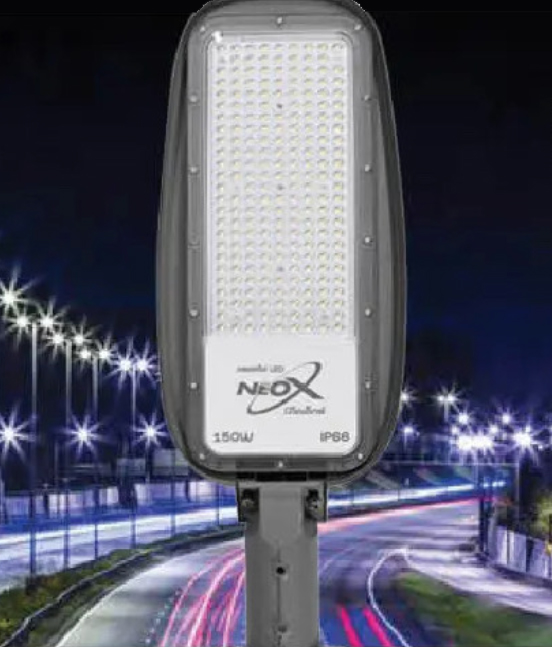 โคมถนน LED 50W 100W 150W 200W NEOX รุ่น Hiway ไฮเวย์ แสง Daylight 6500K - ขาปรับองศาได้
