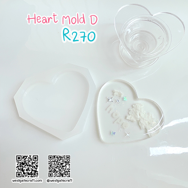 แม่พิมพ์ซิลิโคน R270 Heart Mold D