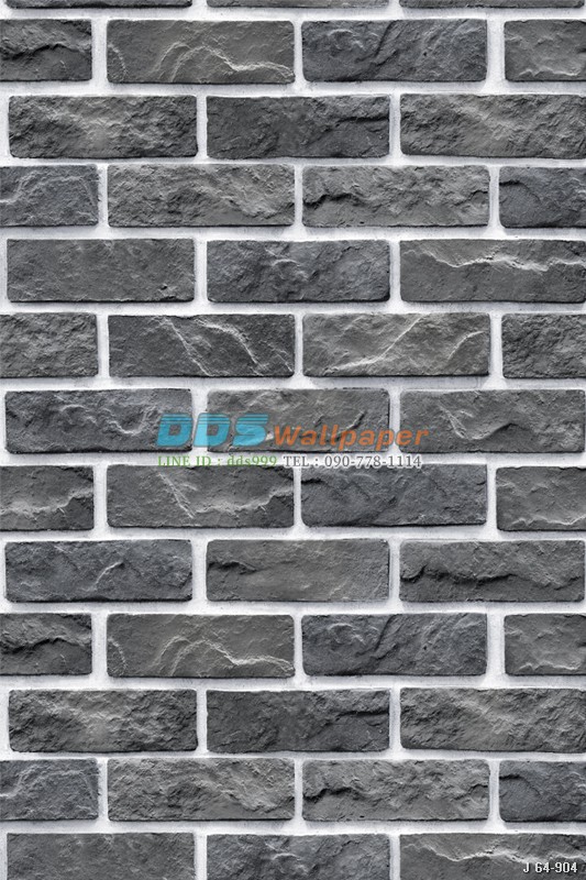 JPOP15-23 ลายอิฐ สีดำ