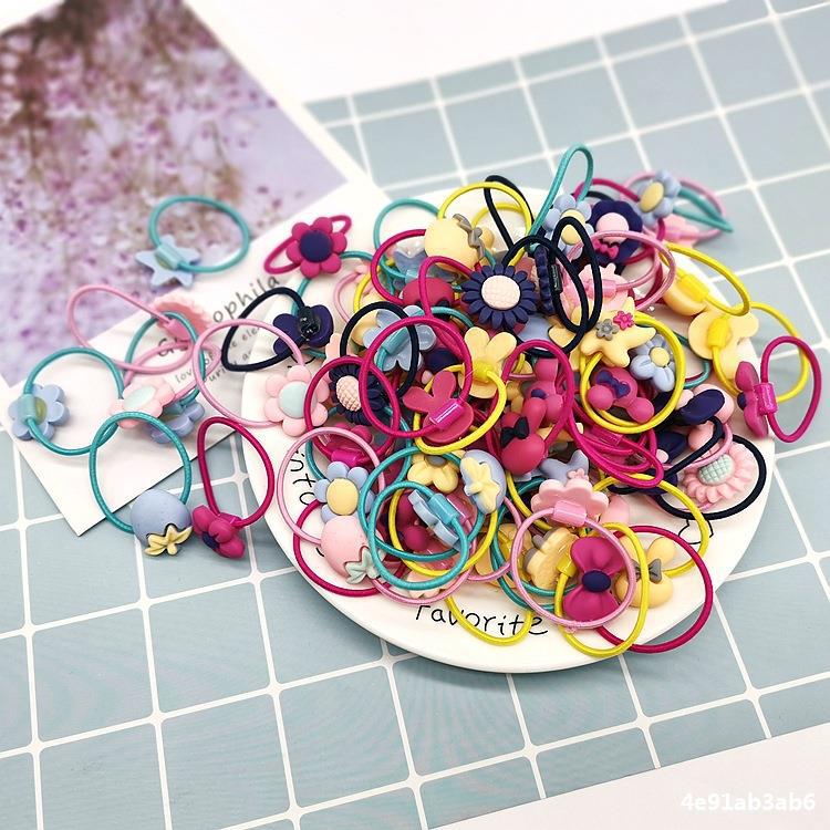 MUISUNGSHOP (10 ชิ้น) ยางรัดผม ยางรัดผมเด็ก สไตล์ญี่ปุ่น เด็กผู้หญิง ยางมัดผม น่ารัก สไตล์เกาหลี ยางรัดผม ยางมัดผมเด็ก