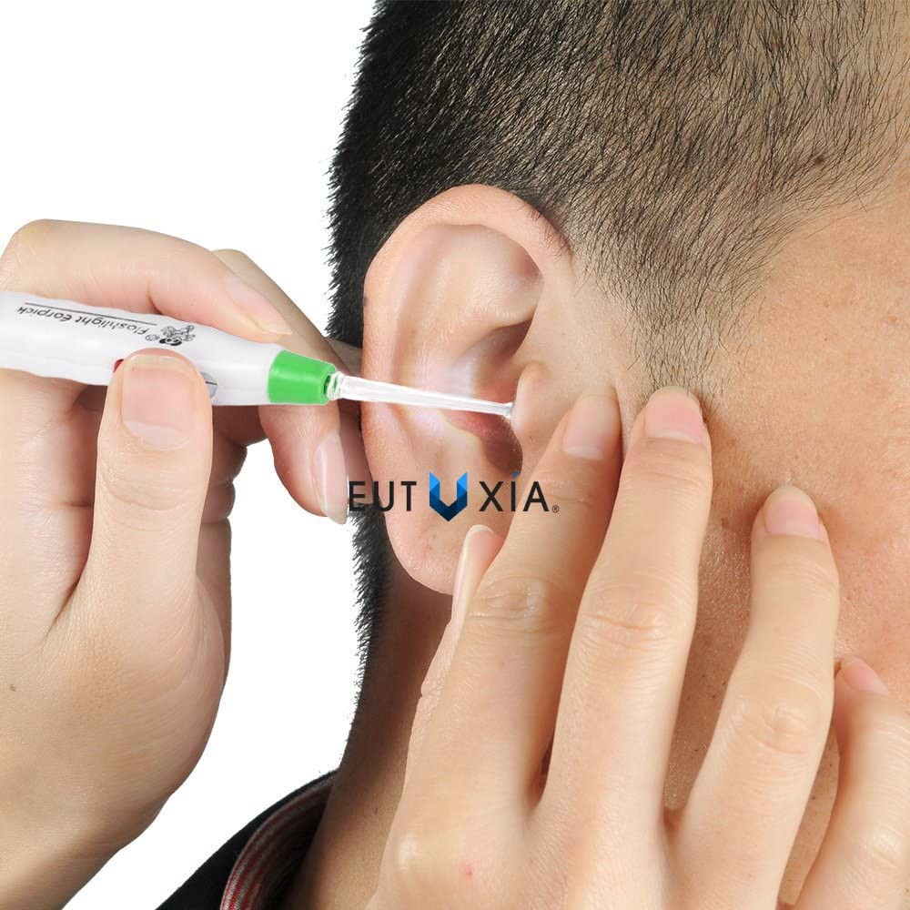 MUISUNGSHOP ที่แคะหูมีไฟ Ear Wax Remove ไม้แคะหูมีไฟLED ที่แคะหูมีไฟ ไม้ปั่นหู หัวแคะมี 3 แบบเปลี่ยนได้