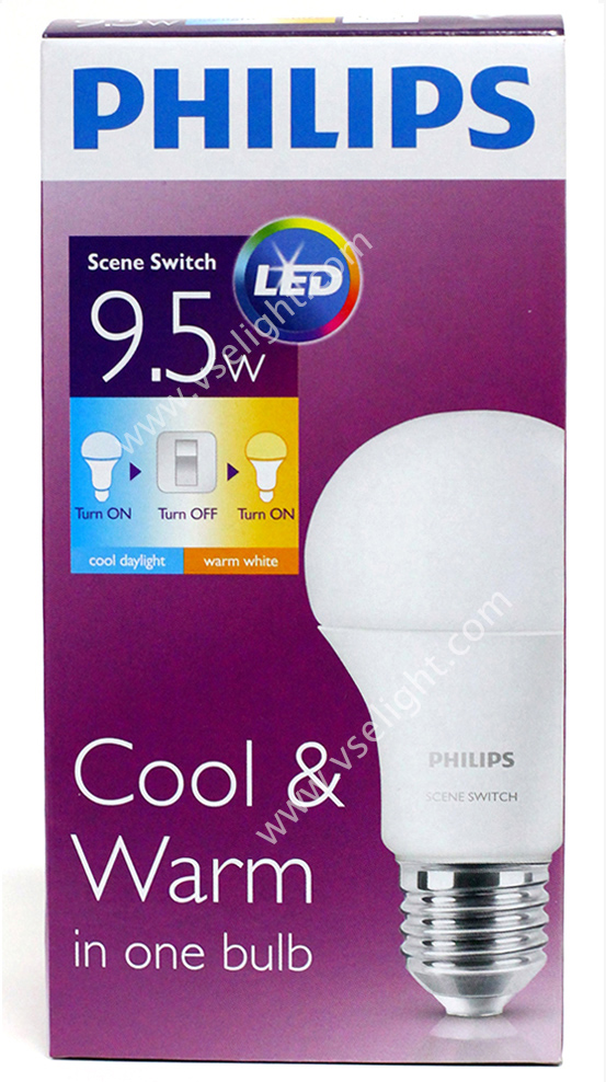 หลอดไฟ LED Bulb Scene Switch 9.5W Philips