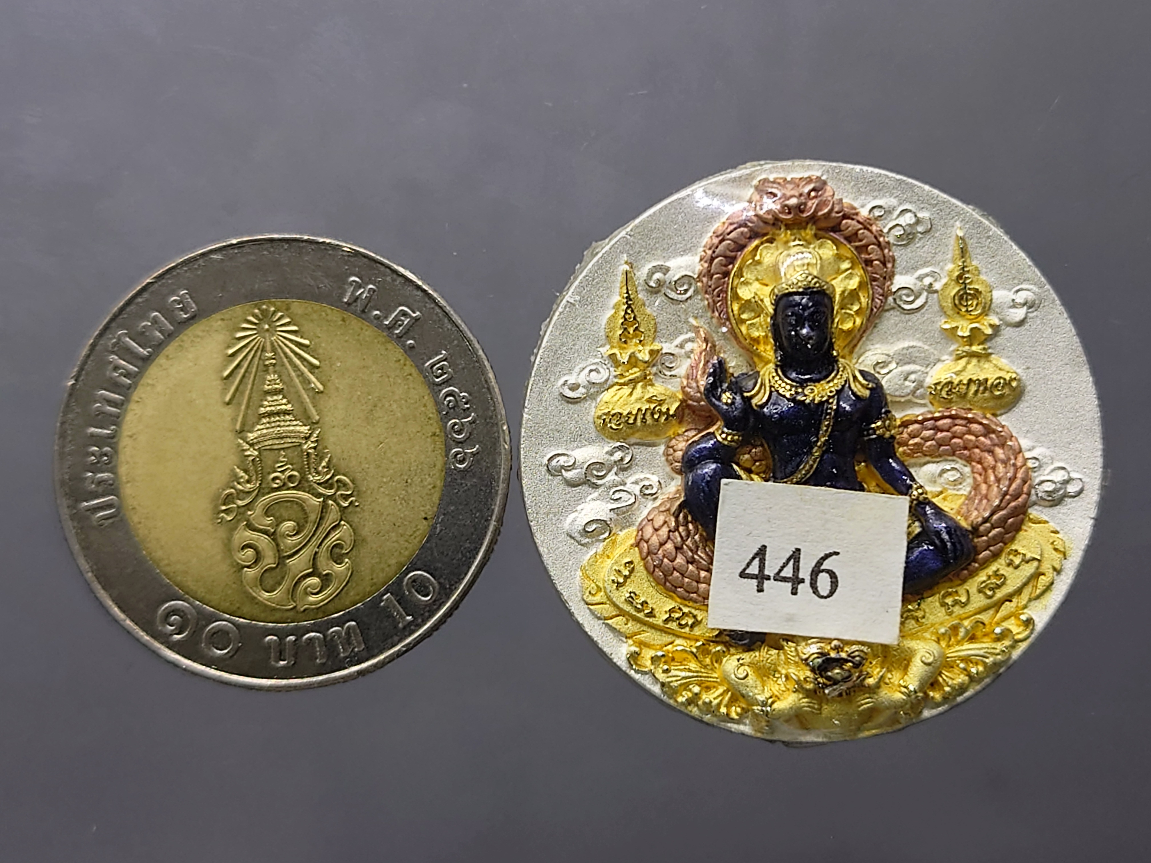 จตุคาม รามเทพ รุ่นทุ่งเศรษฐี เนื้อเงินลงยา พิธีพุทธาภิเษก 5 วาระ วัดมหาธาตุวรมหาวิหาร นครศรีธรรมราช ปี2550 พร้อมกล่องเดิม