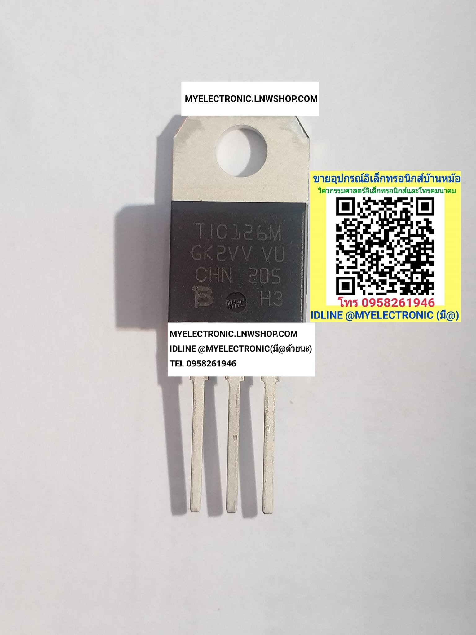 ขาย TIC126M ตัวถังTO-220 ยี่ห้อ SGS ST-THOMSAN ทอมสัน TIC126 M ราคา ตัวละ หน่วย . . . . บาท #TIC126M #TIC126 M