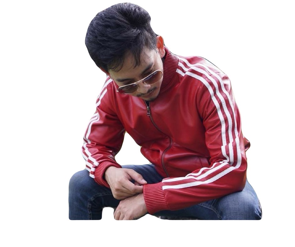 เสื้อหนังแท้ Street boy สีแดง (กรุณาสอบถามไซส์ก่อนสั่งซื้อ)