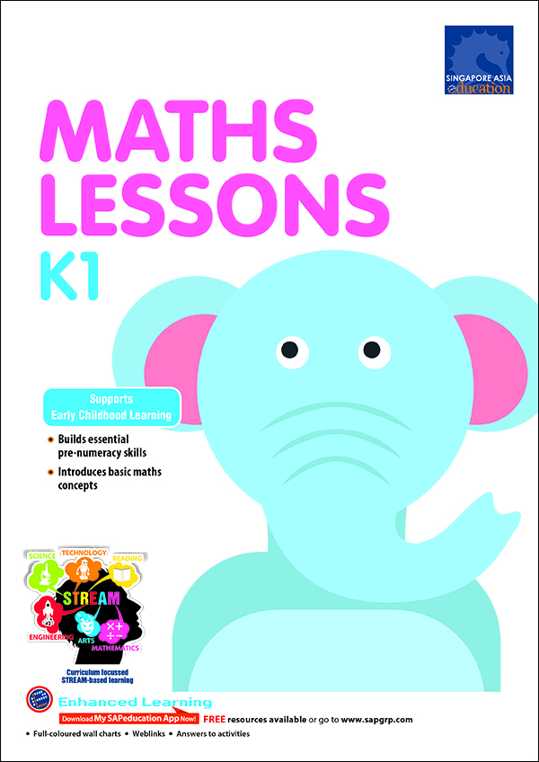 แบบฝึกหัดคณิตศาสตร์ภาษาอังกฤษระดับอนุบาล 2 Maths Lessons K1