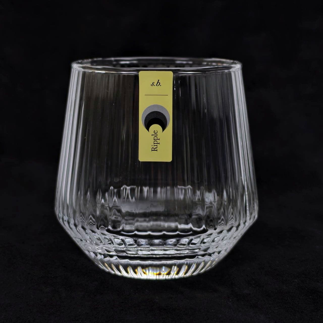 แก้ว Ripple rock glass with thin stripes 370ml (RJ223RO13TS) แพ็ค 6 ใบ
