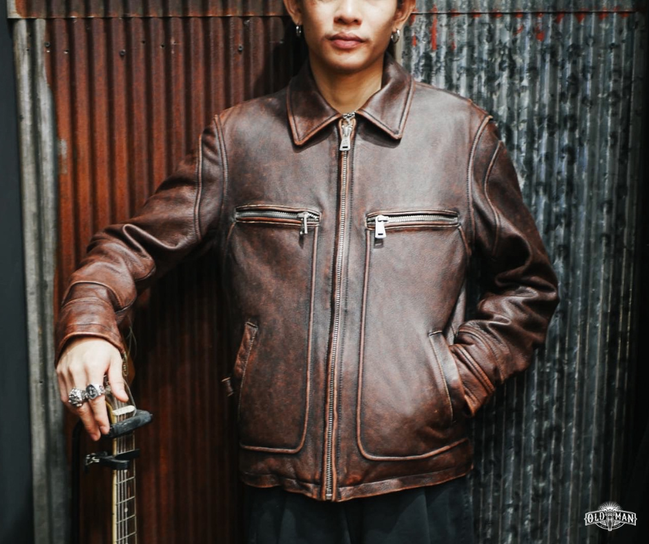 เสิ้อหนังแท้ Country Man สีน้ำตาล (กรุณาสอบถามไซส์ก่อนสั่งซื้อ)