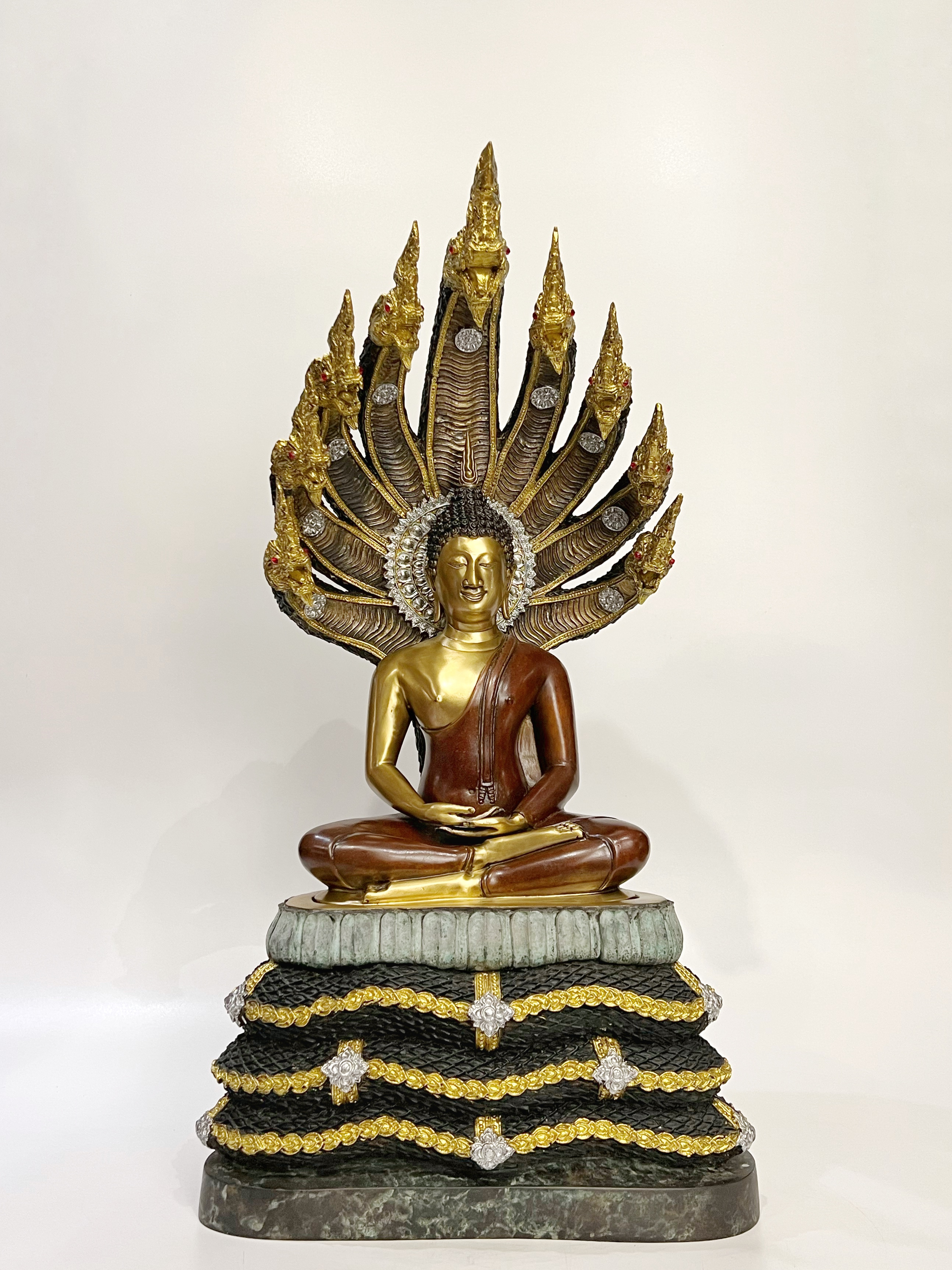 พระนาคปรก (นาค 9 เศียร) หน้าตัก 9 นิ้ว วัดไตรมิตร ปี พ.ศ.2539
