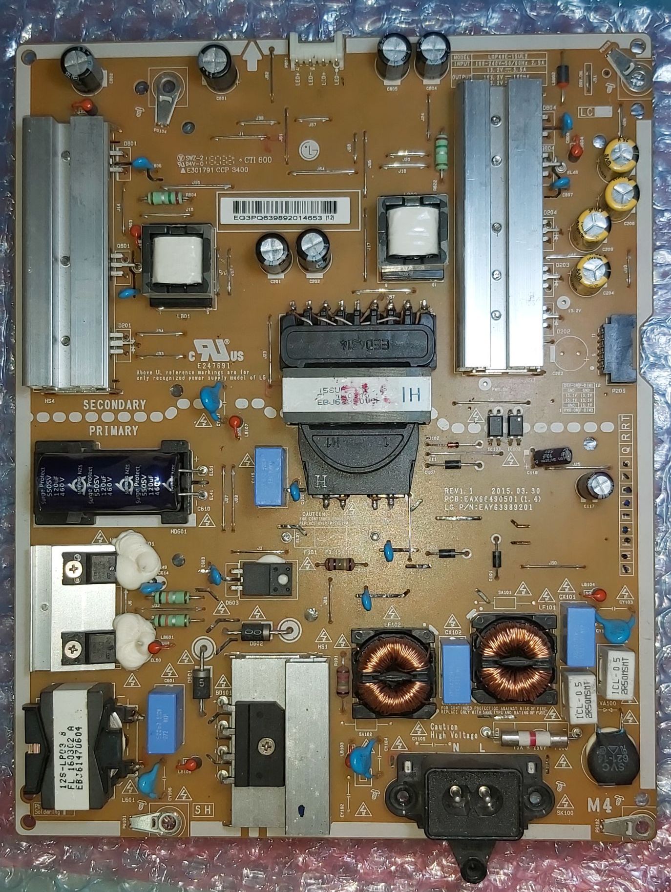 บอร์ด Power supply TV LG EAX66490501 (14)