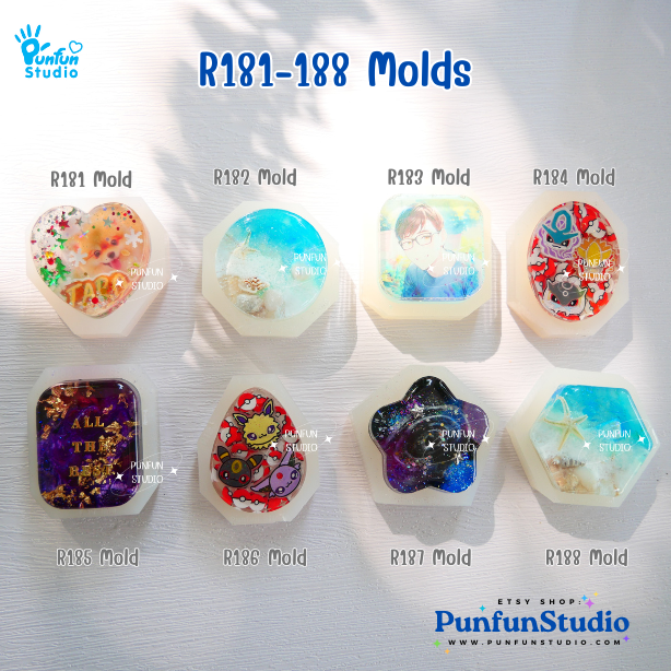 R181-188 Classic Shape Molds / Basic Shape / Epoxy Resin Mold / Silicone Mold