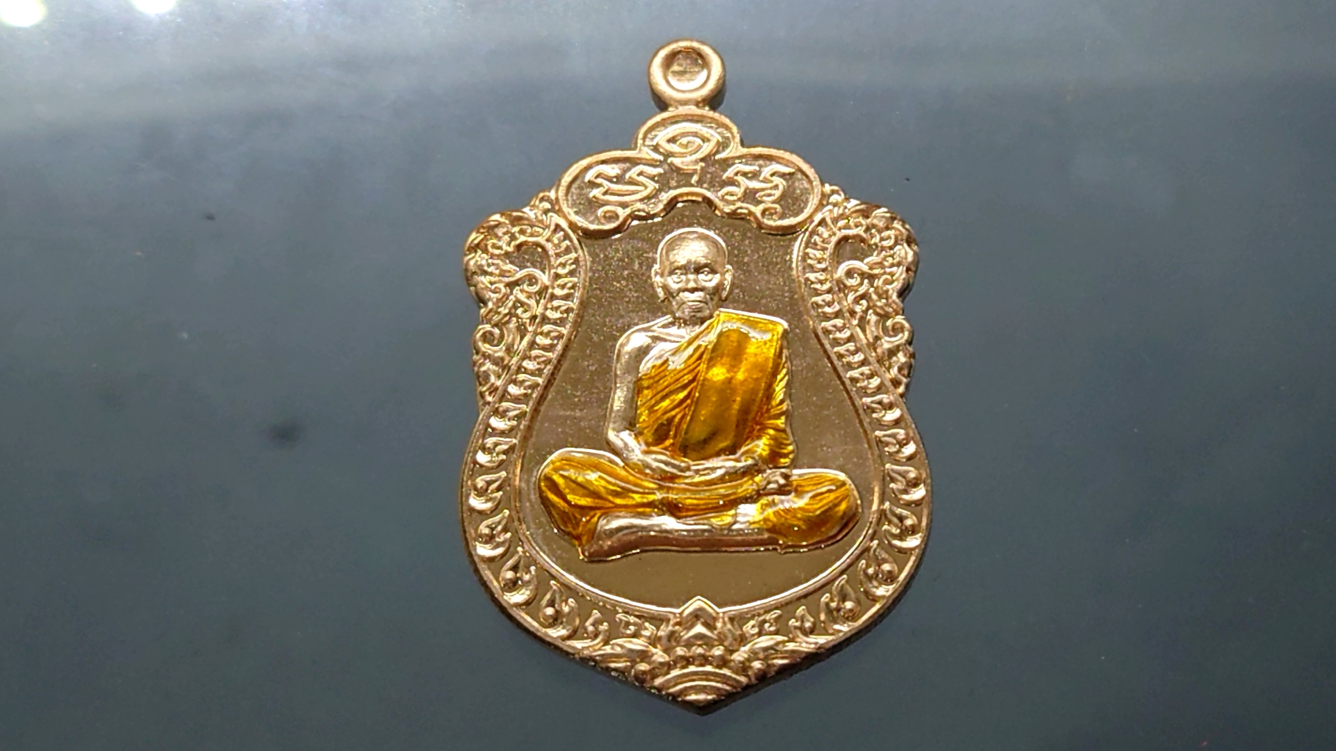 เหรียญมหาเศรษฐี 99 เนื้อทองแดง ลงยาจีวร (ป๋อง สุพรรณ) หลวงพ่อพัฒน์ วัดห้วยด้วน