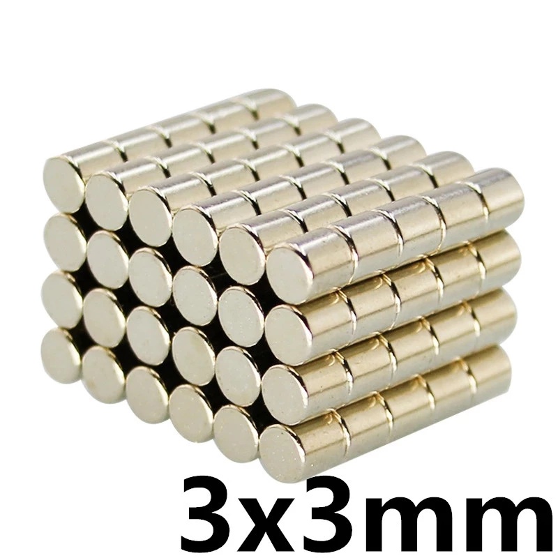 MUISUNGSHOP (10 ชิ้น) แม่เหล็ก Neodymium ทรงกระบอกขนาด 3 mm มีหลายความหนาแรงดูดสูง แม่เหล็กทดลองวิทยาศาสตร์