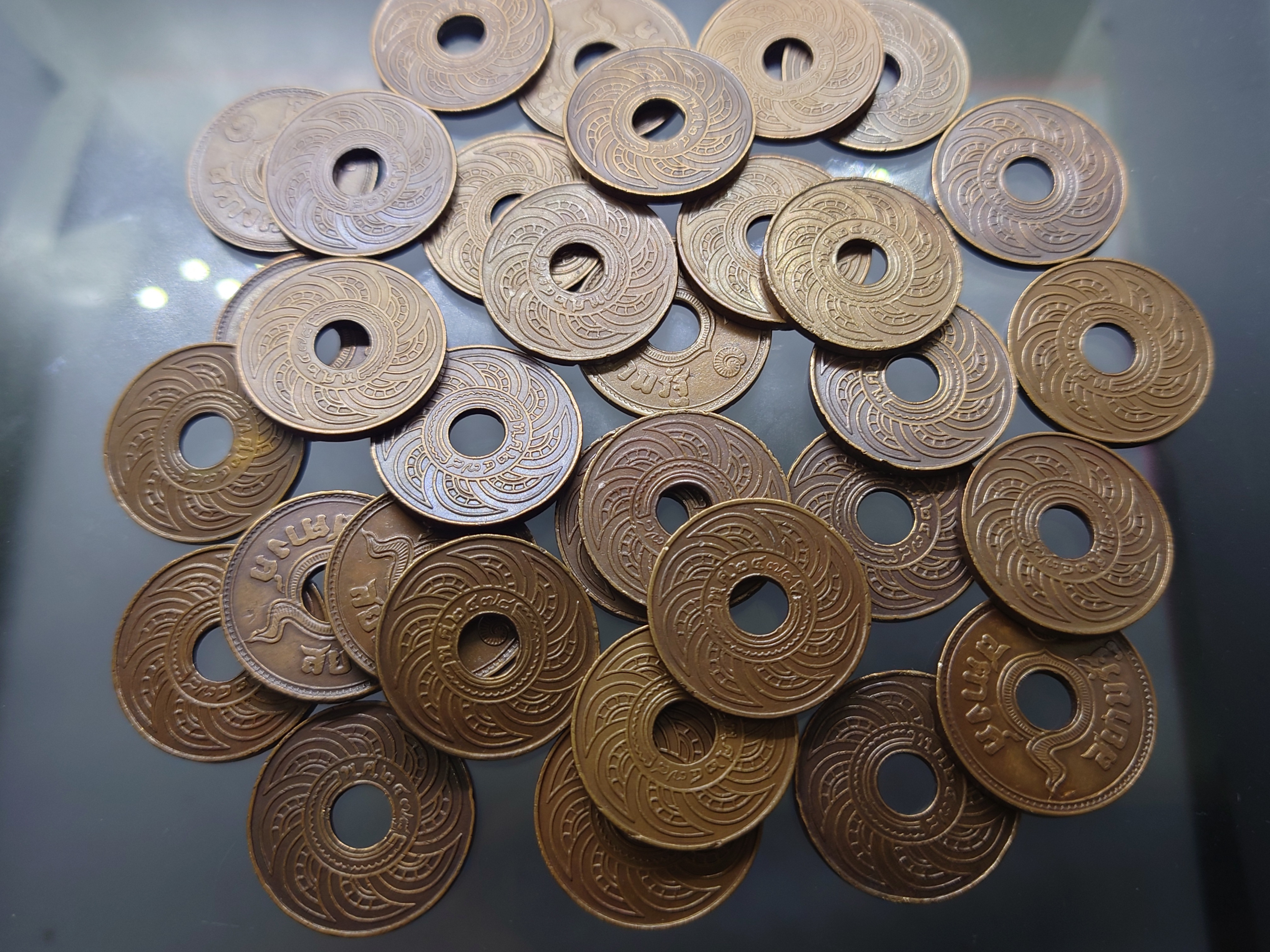 สตางค์รู เนื้อทองแดง 1 สตางค์ ปี พ.ศ.2478 ผ่านใช้ คัดสวย