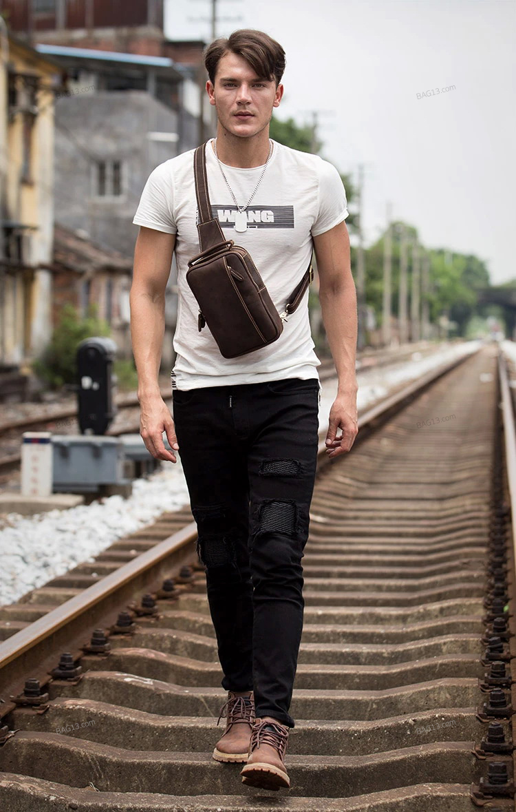 กระเป๋าคาดอกผู้ชาย กระเป๋าสะพายข้างผู้ชาย กระเป๋าผู้ชาย [CODE : B034]