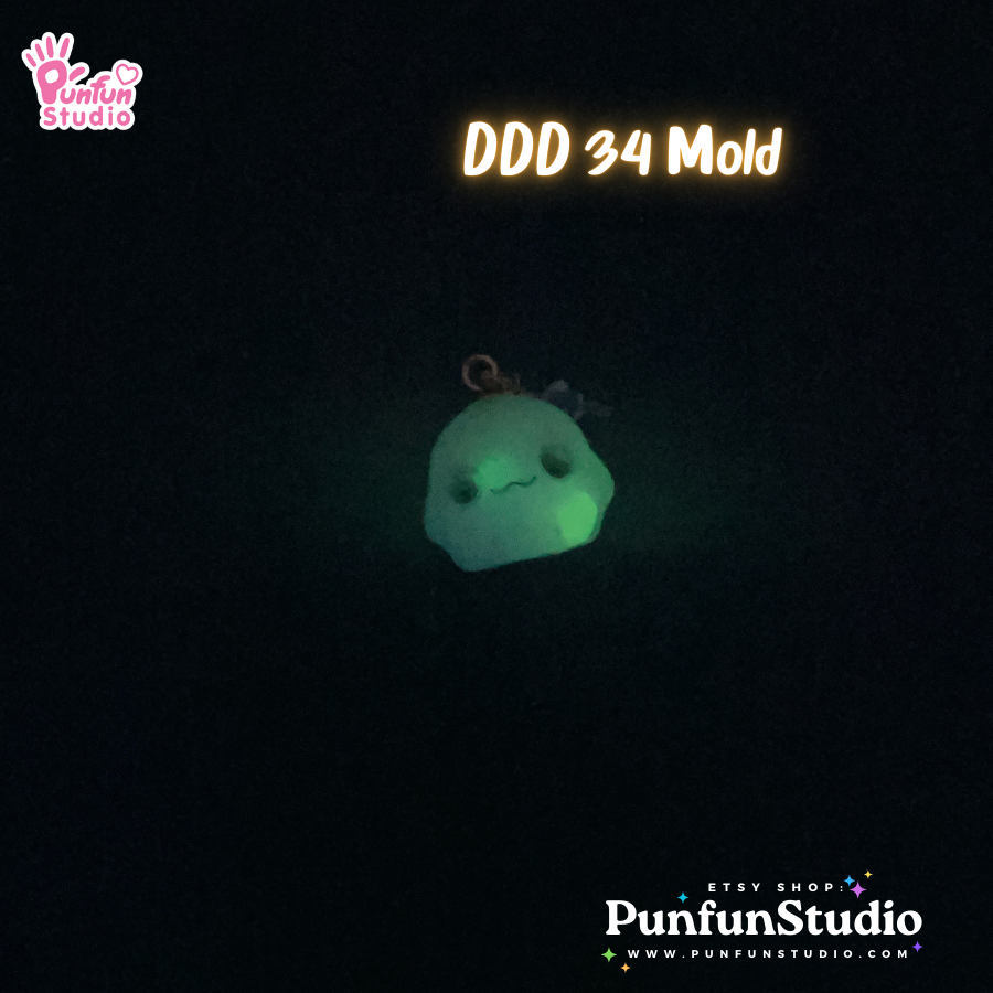 แม่พิมพ์ 3 มิติ ขนาดเล็ก DDD 34 ผีน้อย / Boo Ghost Mold / Halloween Mold / Clear UV Resin Mold / แม่พิมพ์ 3มิติ