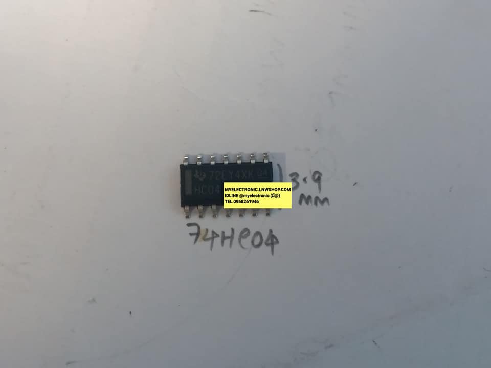 ไอซีSN74HC04NตัวถังDIP14ขาICยี่ห้อTEXAS INSTRUMENTราคาตัวละ