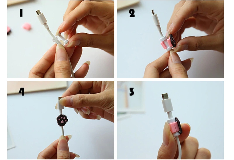MUISUNGSHOP (20 ชิ้น) ที่ล๊อค ตัวล็อก กันสายชาร์จหัก ถูกที่สุด ตัวล็อคถนอมสายชาร์จ คละลาย Charger Cable Protector