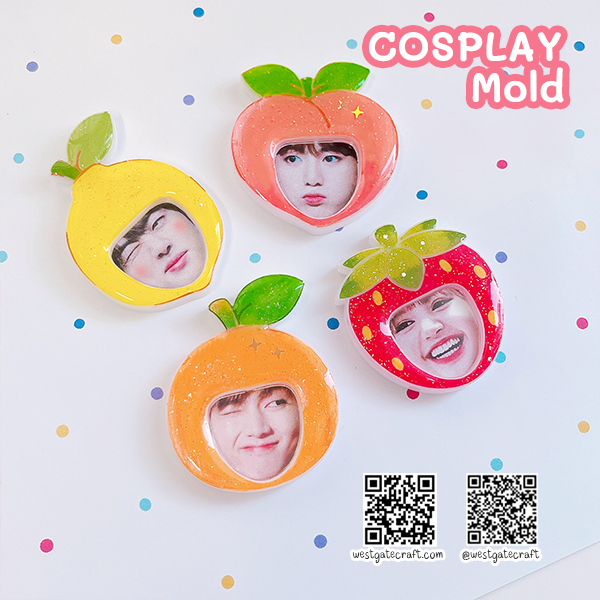 แม่พิมพ์เรซิ่น COSPALY COS 01-04 Set ( ได้ 4 แบบ แถมฟรี แม่พิมพ์ฝาปิด CSM 2 อัน )