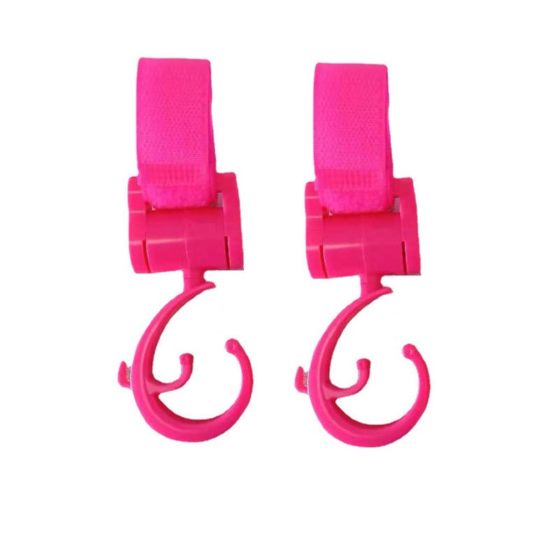 Muisungshop (2 ชิ้น) ตะขอแขวนสัมภาระติดรถเข็นเด็ก ที่แขวนของอเนกประสงค์สำหรับรถเข็นเด็ก Stroller Hook ที่แขวนของแบบหมุนได้