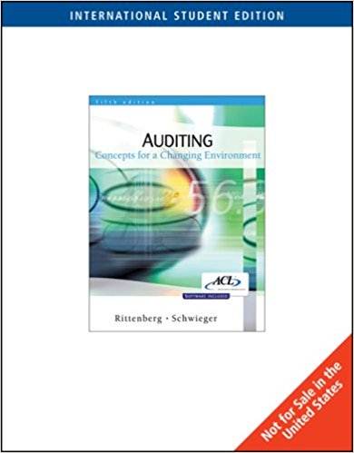 Auditing:Concepts for a Changing Environment 5E ISBN 9780324318906