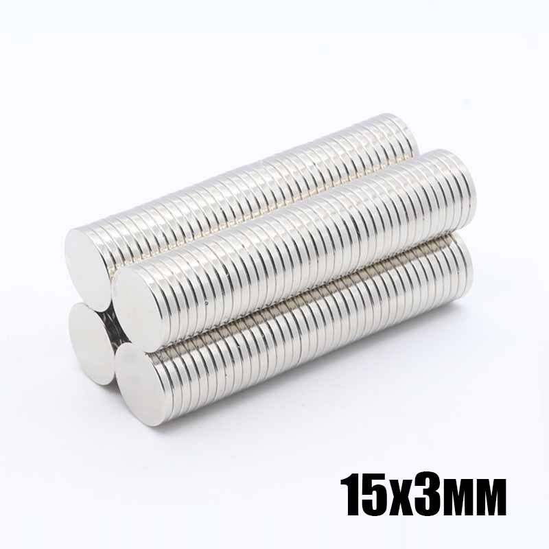 MUISUNGSHOP แม่เหล็ก Neodymium ทรงกระบอกขนาด15 mm มีหลายความหนาแรงดูดสูง แม่เหล็กทดลองวิทยาศาสตร์ อุปกรณ์สำหรับงาน DIY