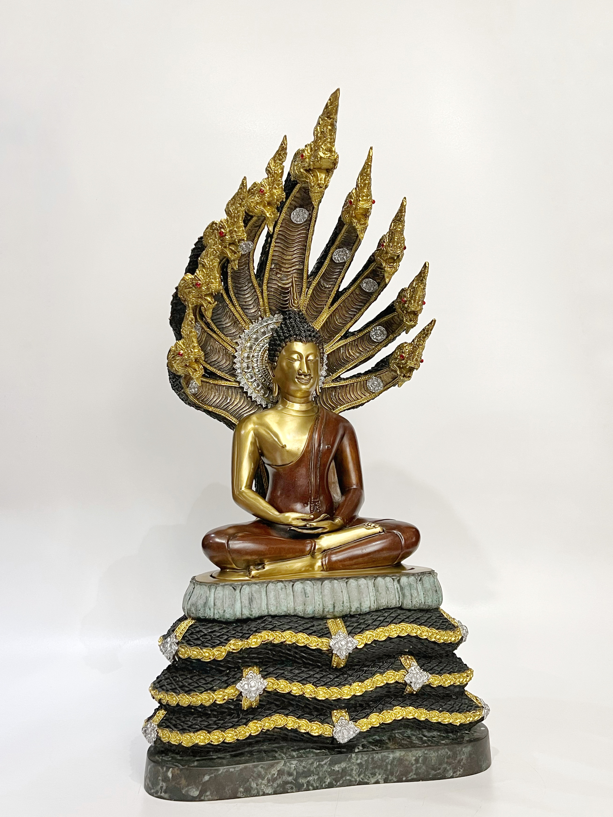 พระนาคปรก (นาค 9 เศียร) หน้าตัก 9 นิ้ว วัดไตรมิตร ปี พ.ศ.2539