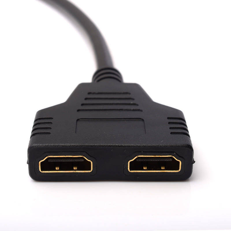 สาย HDMI สายตัวแยก 1 ชายคู่ HDMI 2หญิง Y รางช่องยูเอสบี 0.3 ม