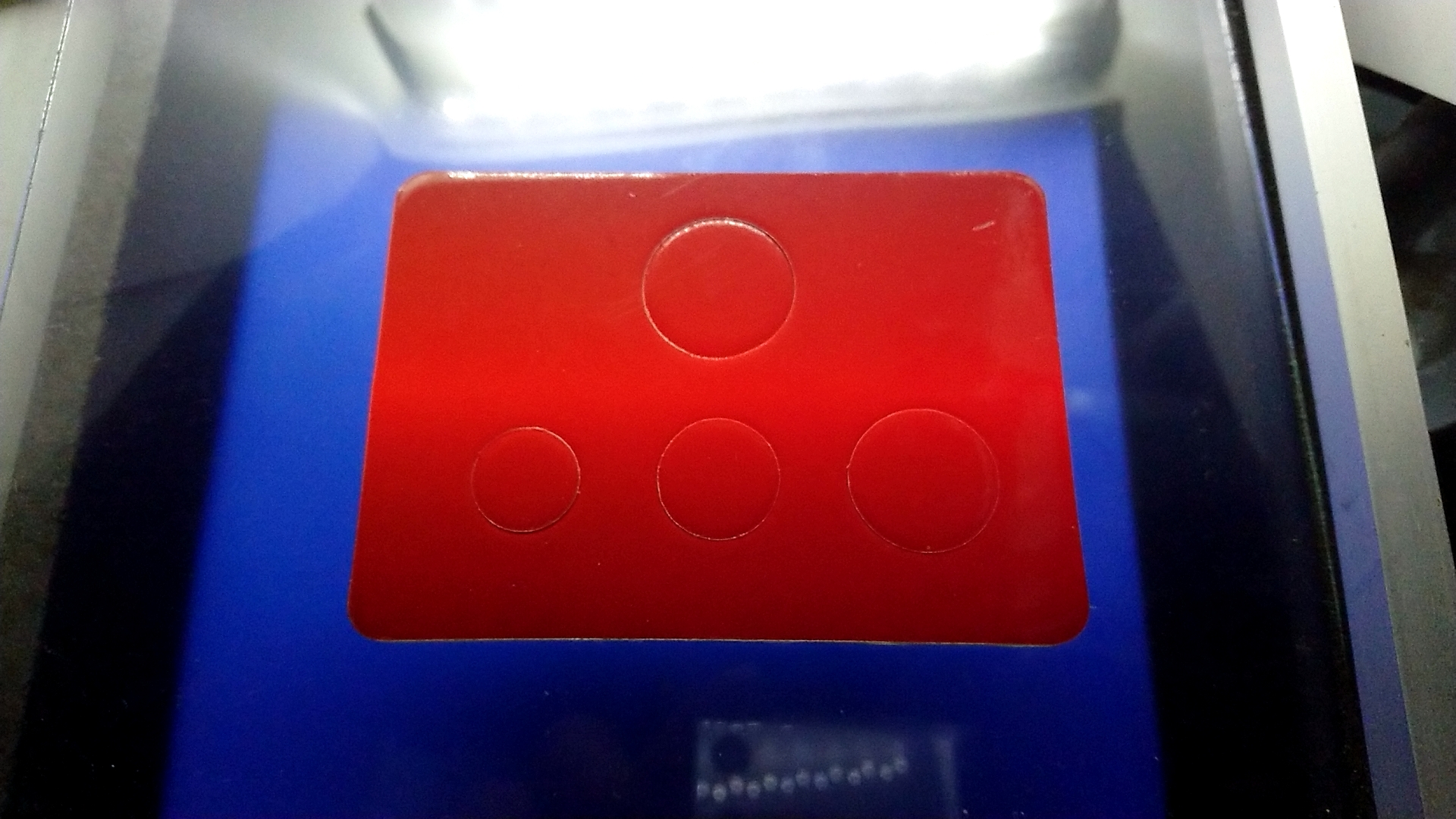 การ์ดใส่เหรียญชุดสตางค์ 4 ช่อง (ปี 2493-2500) สีแดง