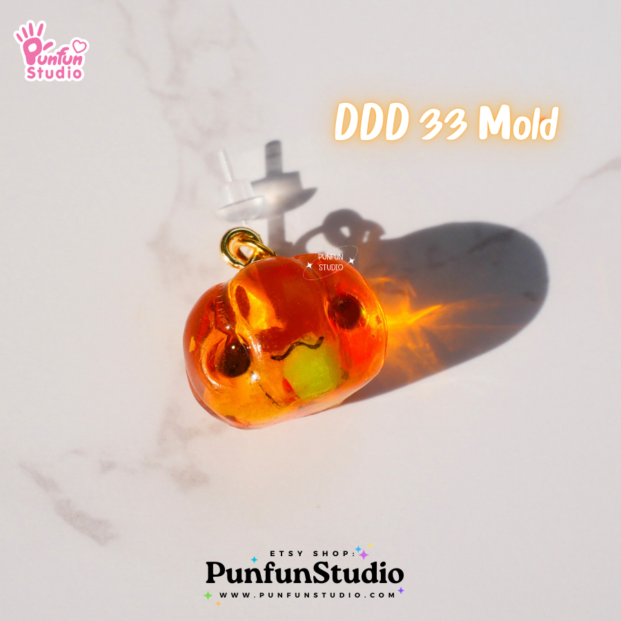แม่พิมพ์ 3 มิติ ขนาดเล็ก DDD 33 ฟักทอง / Boo Ghost Mold / Halloween Mold / Clear UV Resin Mold / แม่พิมพ์ 3มิติ