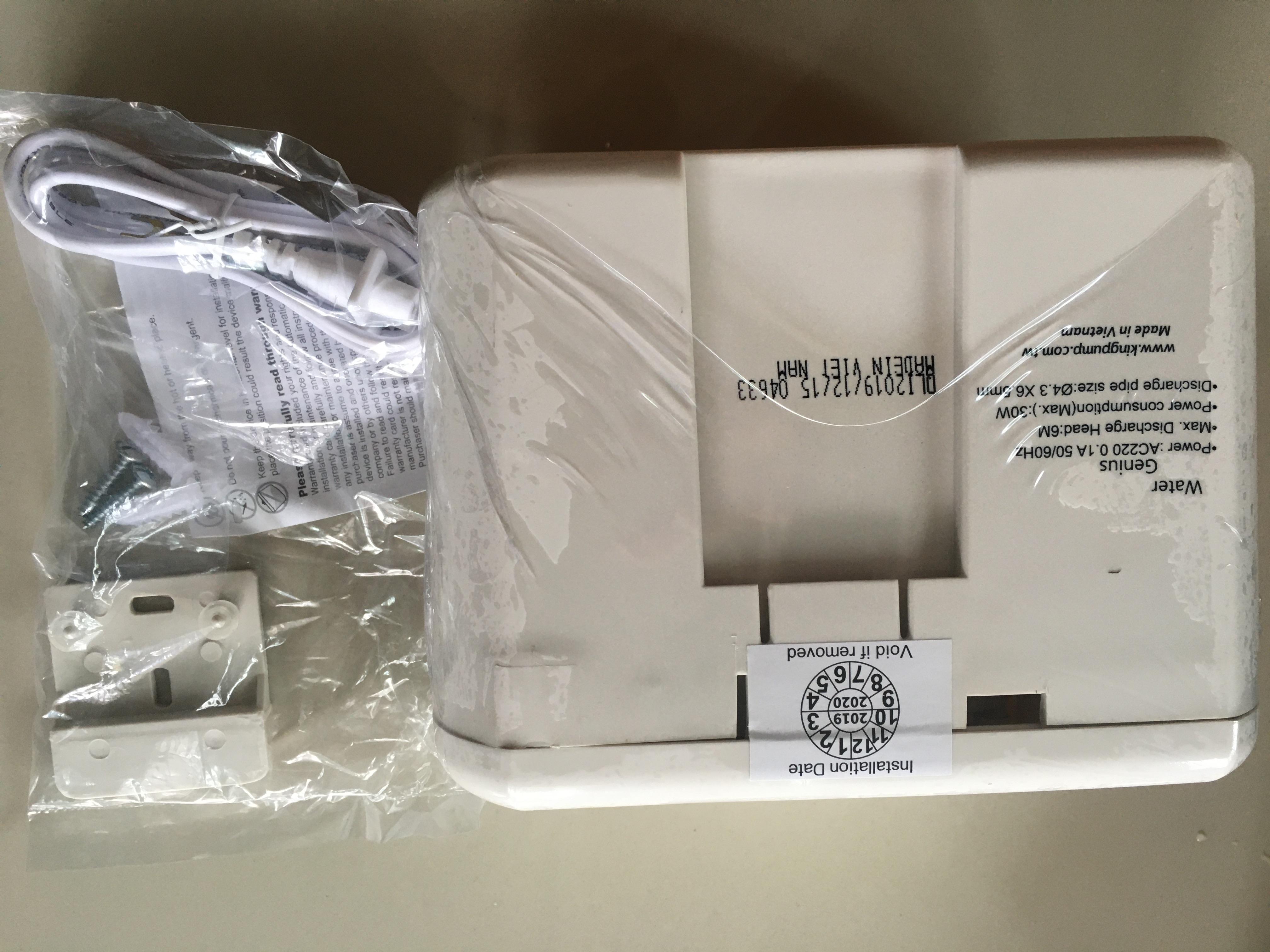 ปั๊มเดรนน้ำทิ้งแอร์ (กาลักน้ำ) KINGPUMP รุ่น Water Genius สำหรับแอร์ 9000-36000BTU / Aotomatic Drain Device