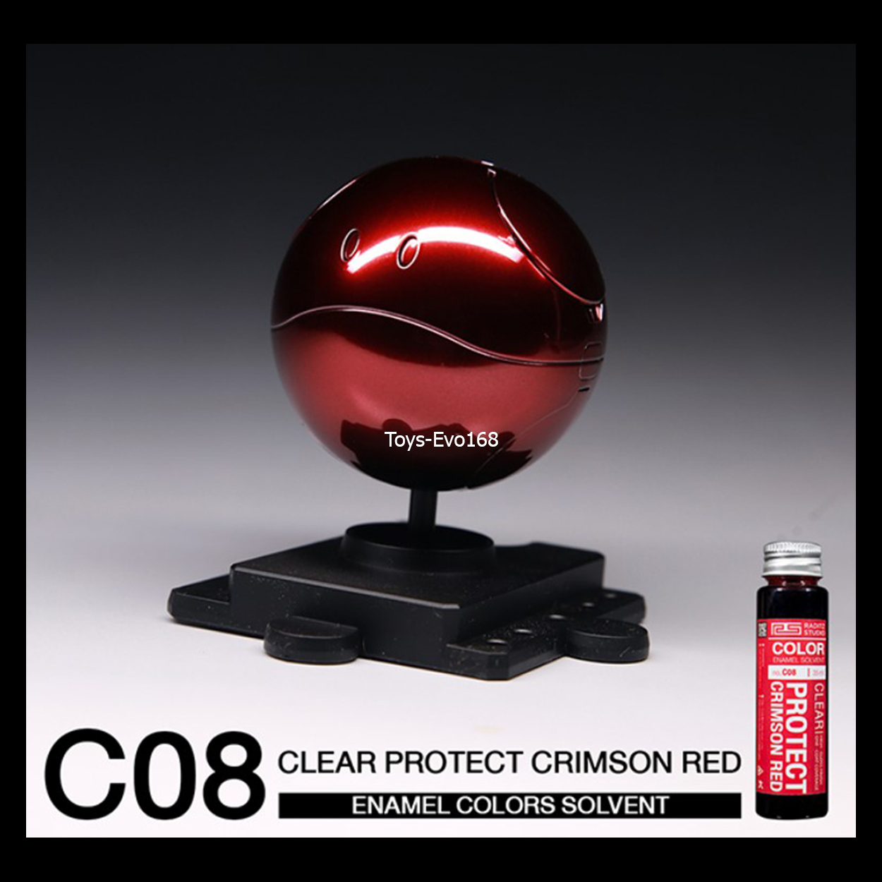 C08 Clear Protect Crimson Red