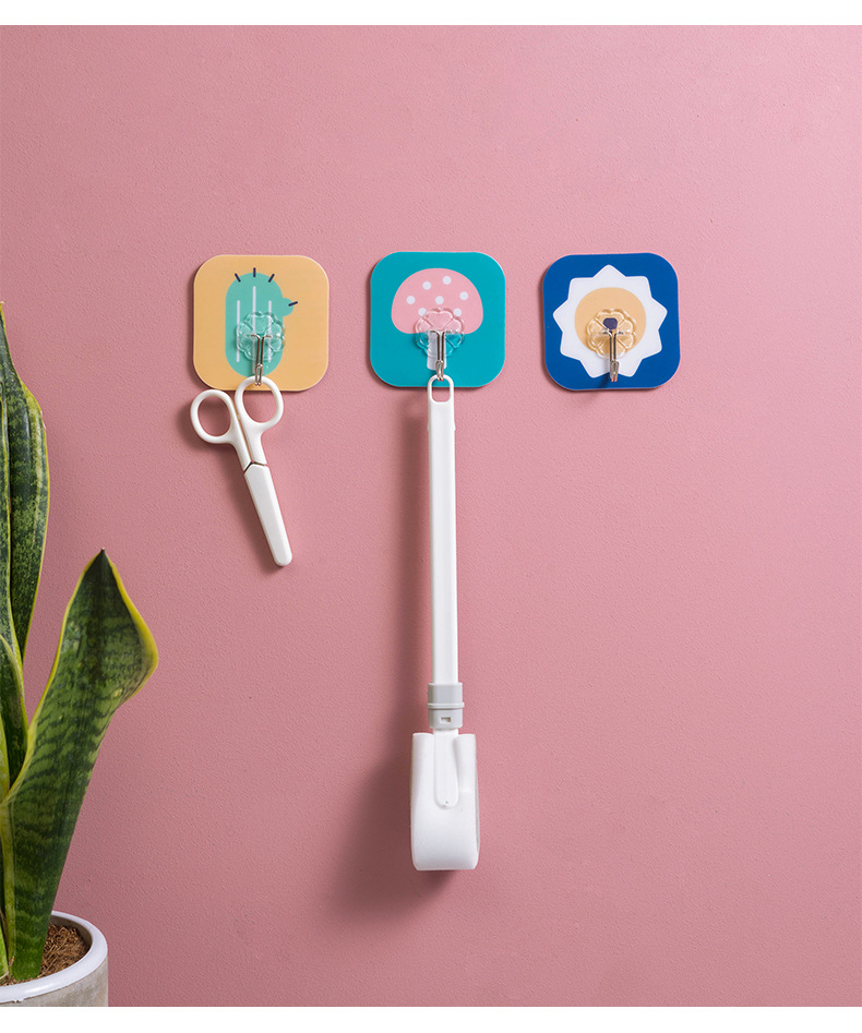 MUISUNGSHOP (1 ชิ้น) CM-HOOK ตะขอติดผนังลายการ์ตูน minimal
