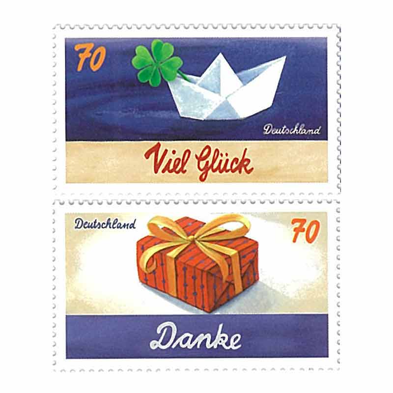 Germany Stamp, 2018 Danke & Viel Gluck