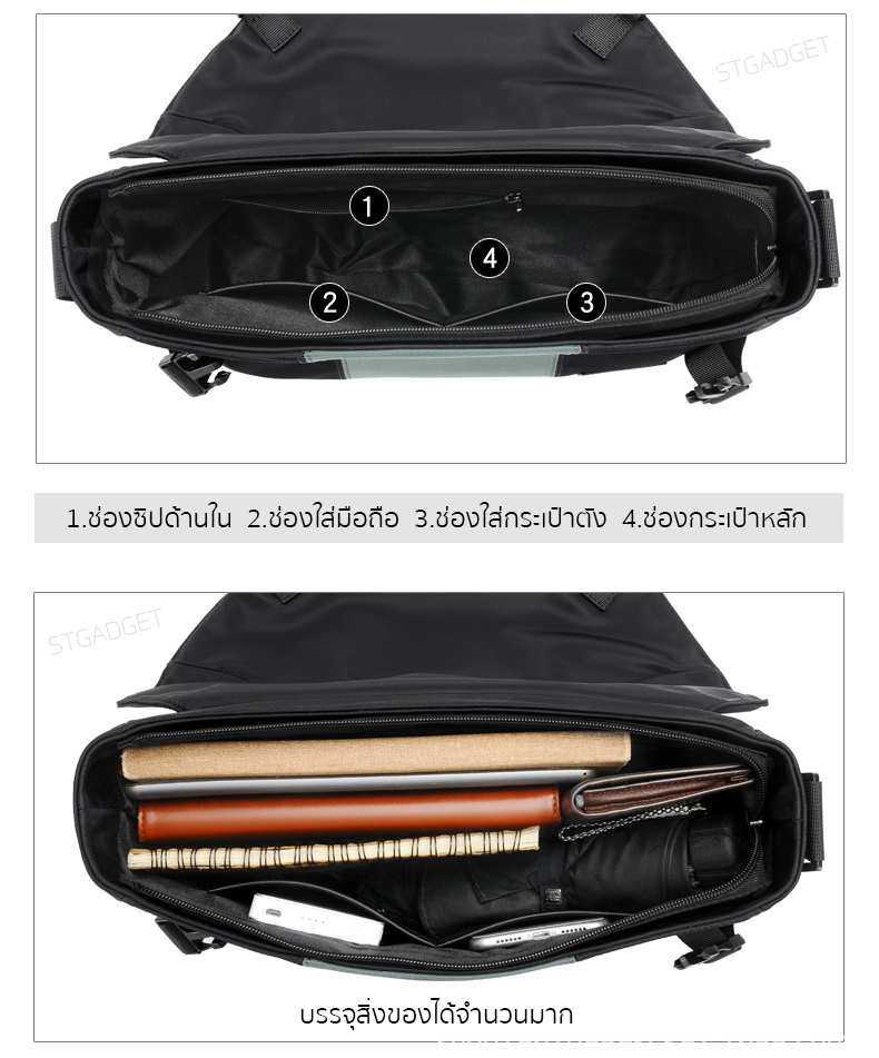 กระเป๋าสะพายข้าง Crossbody Bags กระเป๋าผู้ชาย กระเป๋าใส่ไปทำงาน ของแท้ 100% ใส่ iPad ได้ A053