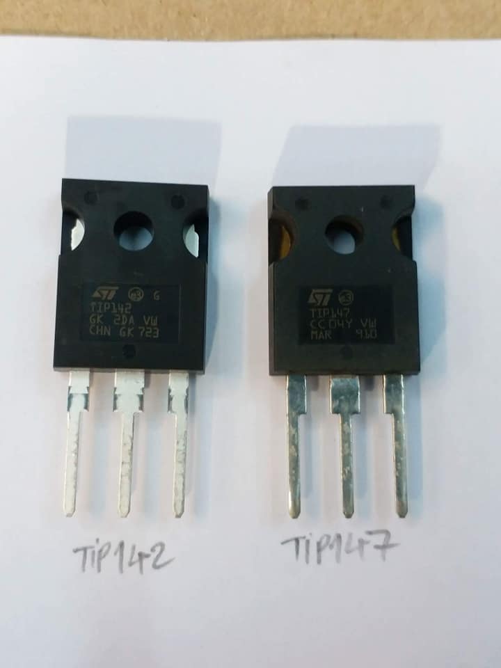 ขาย TIP142 + TIP147 ขายเป็นคู่ TRANSISTER POWER AMP ทรานซิสเตอร์ ยี่ห้อ ST-THOMSAN SGS-THOMSAN ทอมสัน ของแท้ ราคา คู่ละ . . . . บาท