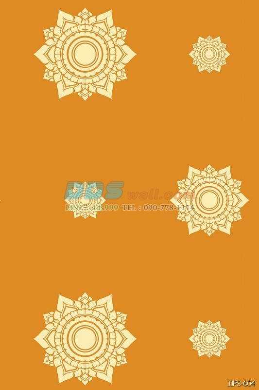 JLIE12-12 วอลเปเปอร์ติดผนัง ลายดอกดาว สีเหลือง