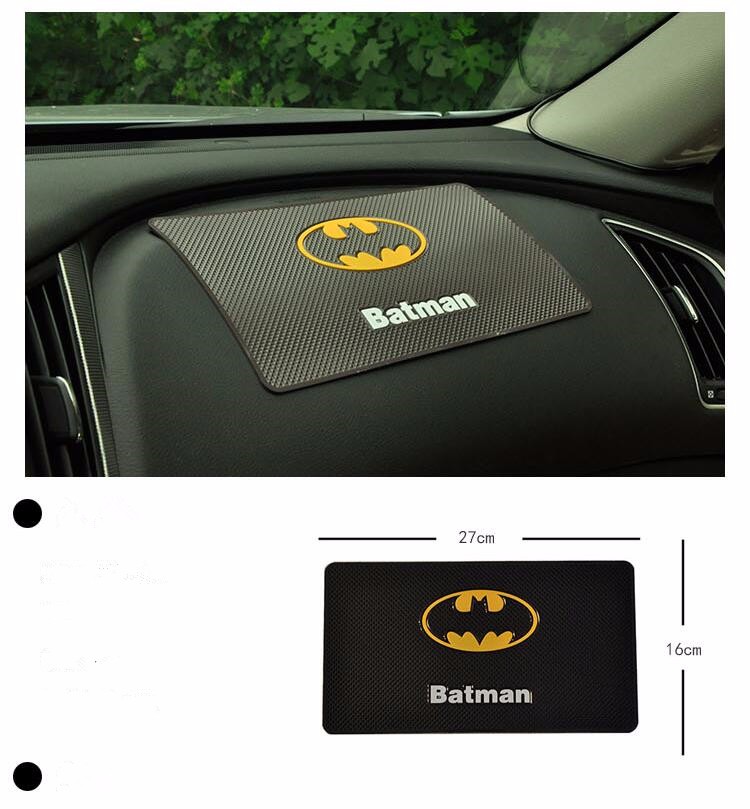 MUISUNGSHOP แผ่นยางกันลื่นวางหน้ารถ Non-slip dash mat ลาย superhero