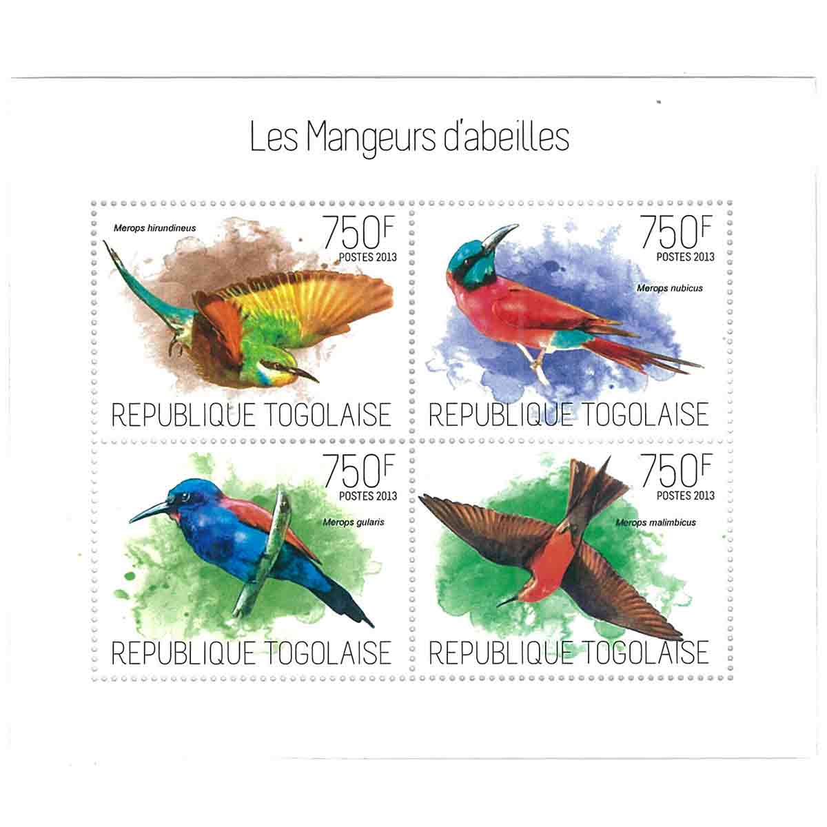 Togo Stamp, 2013 Bee-eater, Birds, Wildlife, Animals