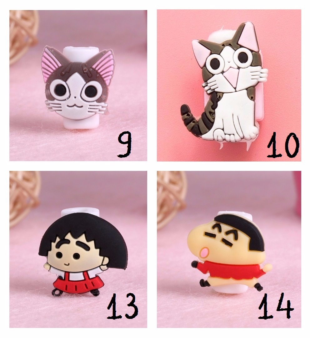 ตัวล็อคถนอมสายชาร์จลายการ์ตูน