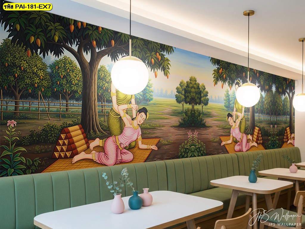 วอลเปเปอร์ลายไทยช่วยเล่าเรื่อง เสริมบรรยากาศร้าน