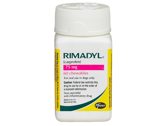 RIMADYL ไรมาดิล 75 MG. ยาลดอักเสบ ลดปวดชนิดไม่มีสเตียรอยด์ สำหรับสุนัข