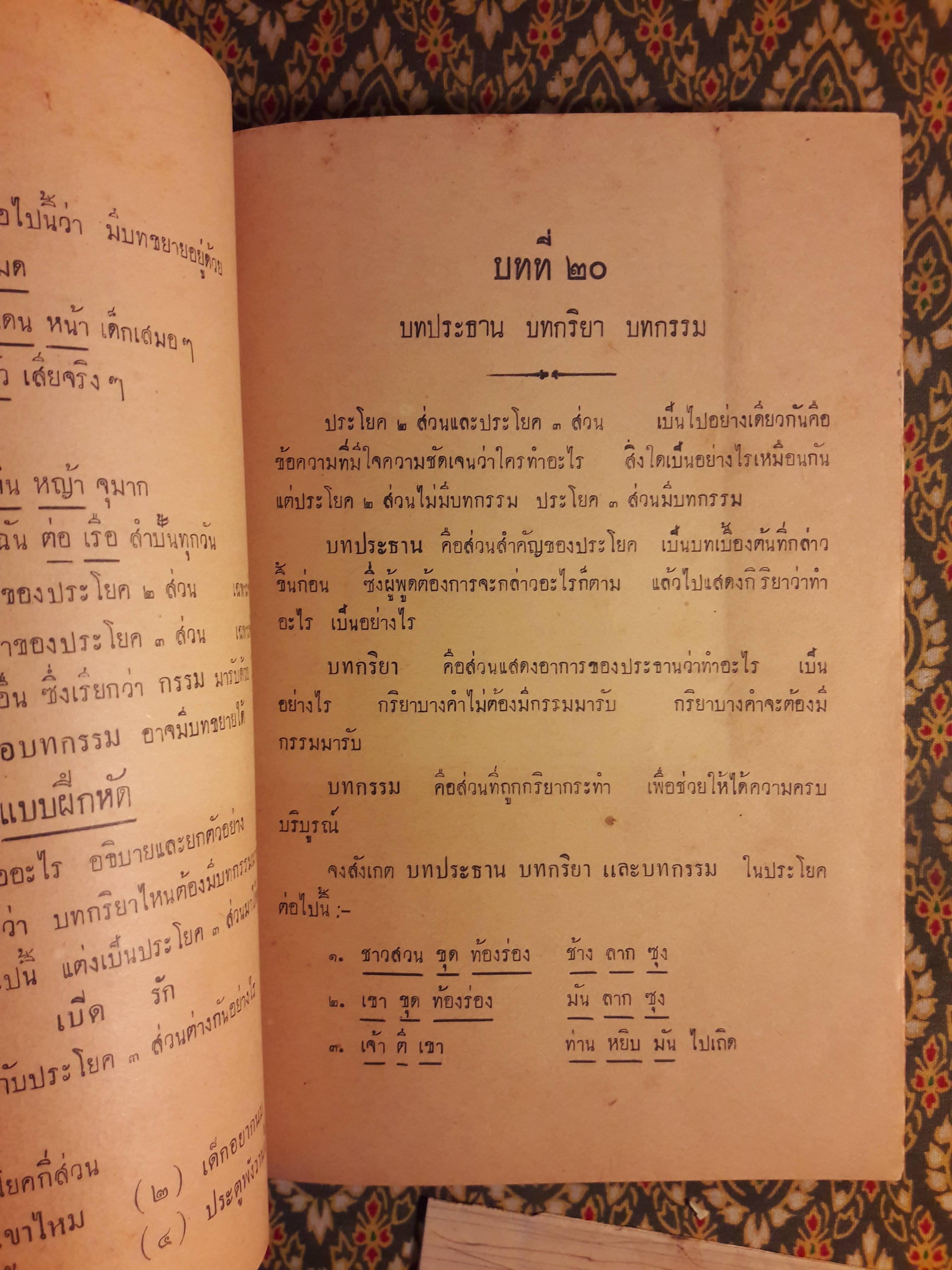 ไวยากรณ์ไทย สำหรับชั้นมัธยมปีที่ 1