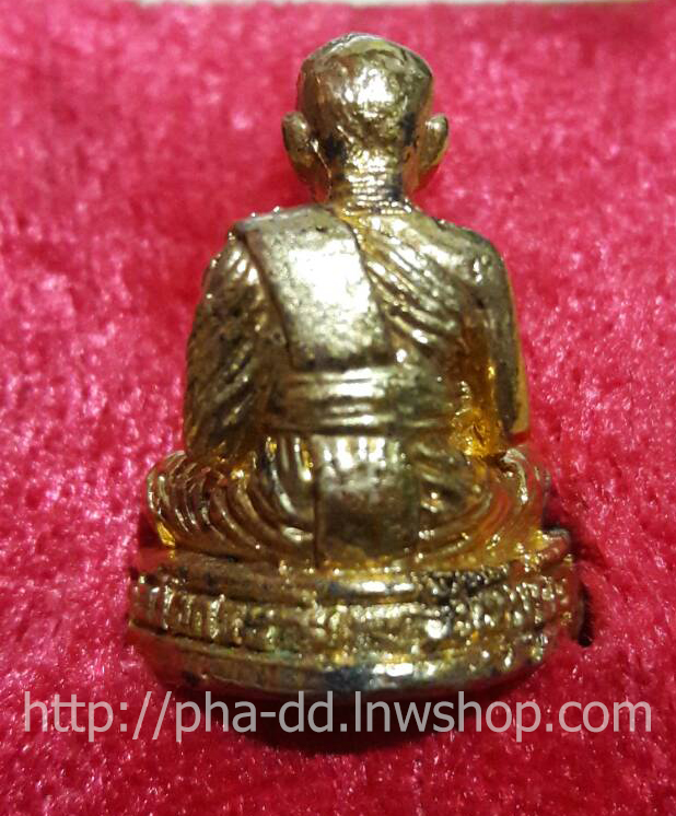 รูปหล่อ พระครูธรรมสรคุณ (เขียน ขนฺธสโร) เนื้อกะไหล่ทอง (พร้อมกล่องเดิมจากวัด)