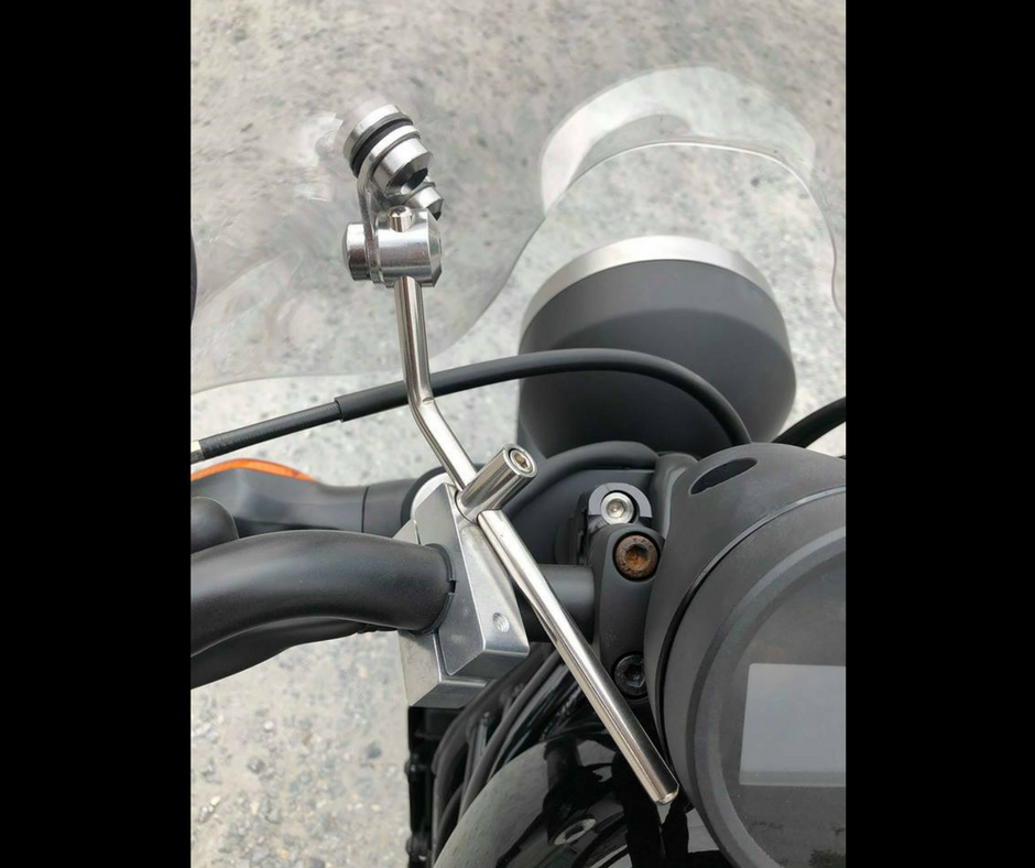 ชิวหน้า ไฟกลม ทรงสูง 47 ซม. สีใส