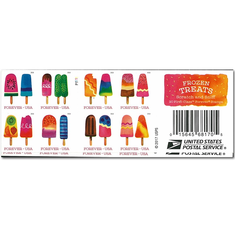 USA Stamp, 2018 Frozen Treats Booklet