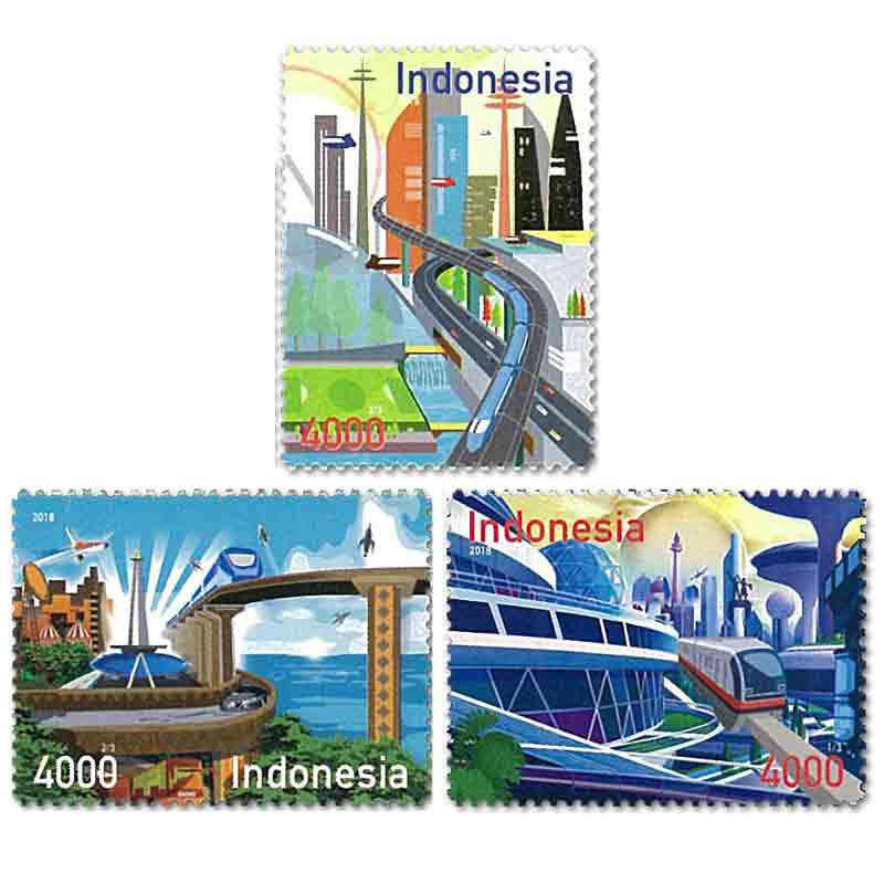 Indonesia Stamp, 2019 Mass Rapid Transport